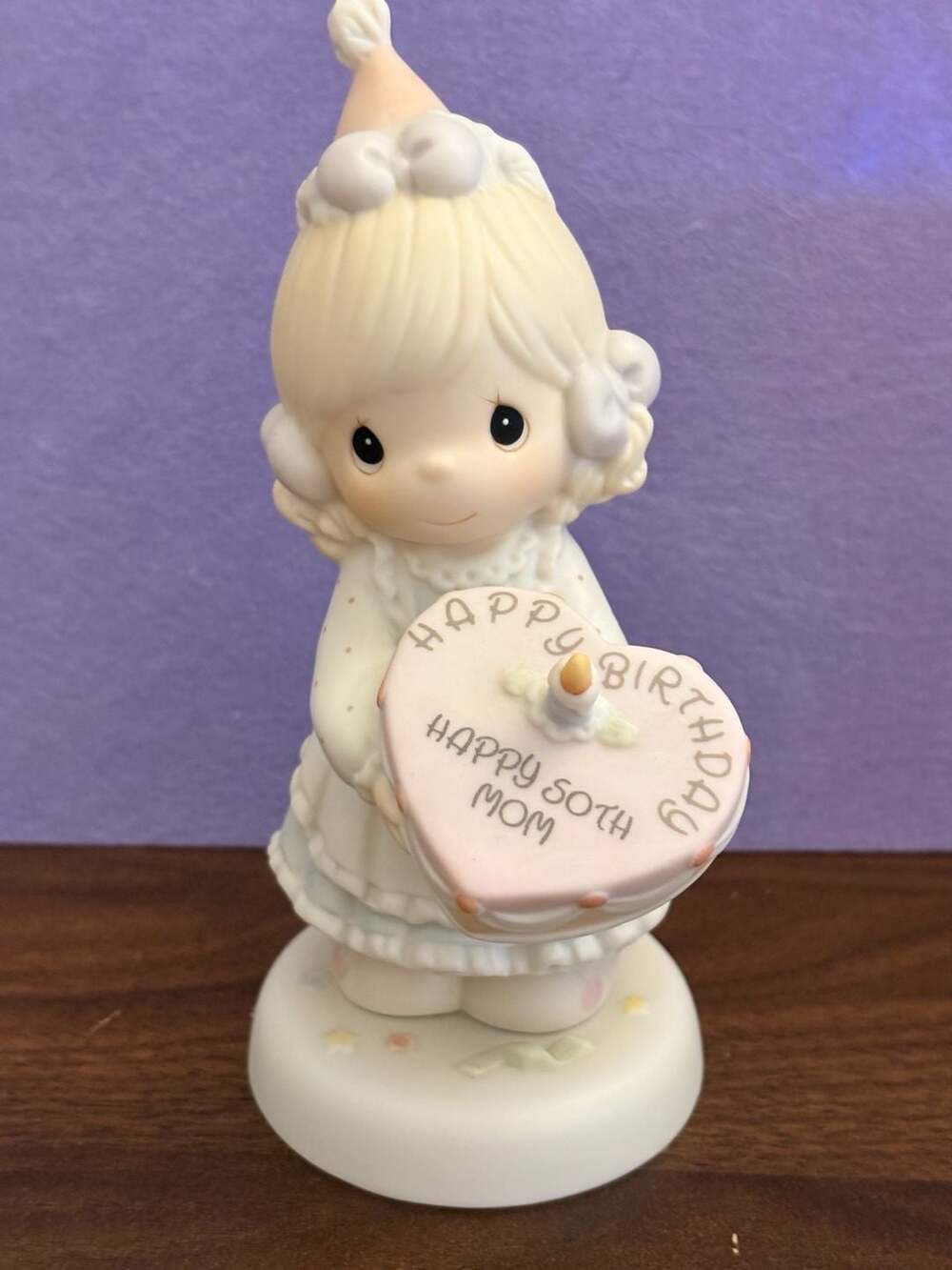 Precious Moments 'Happy Birthday' Girl Figurine Personalized for 50th Birthday